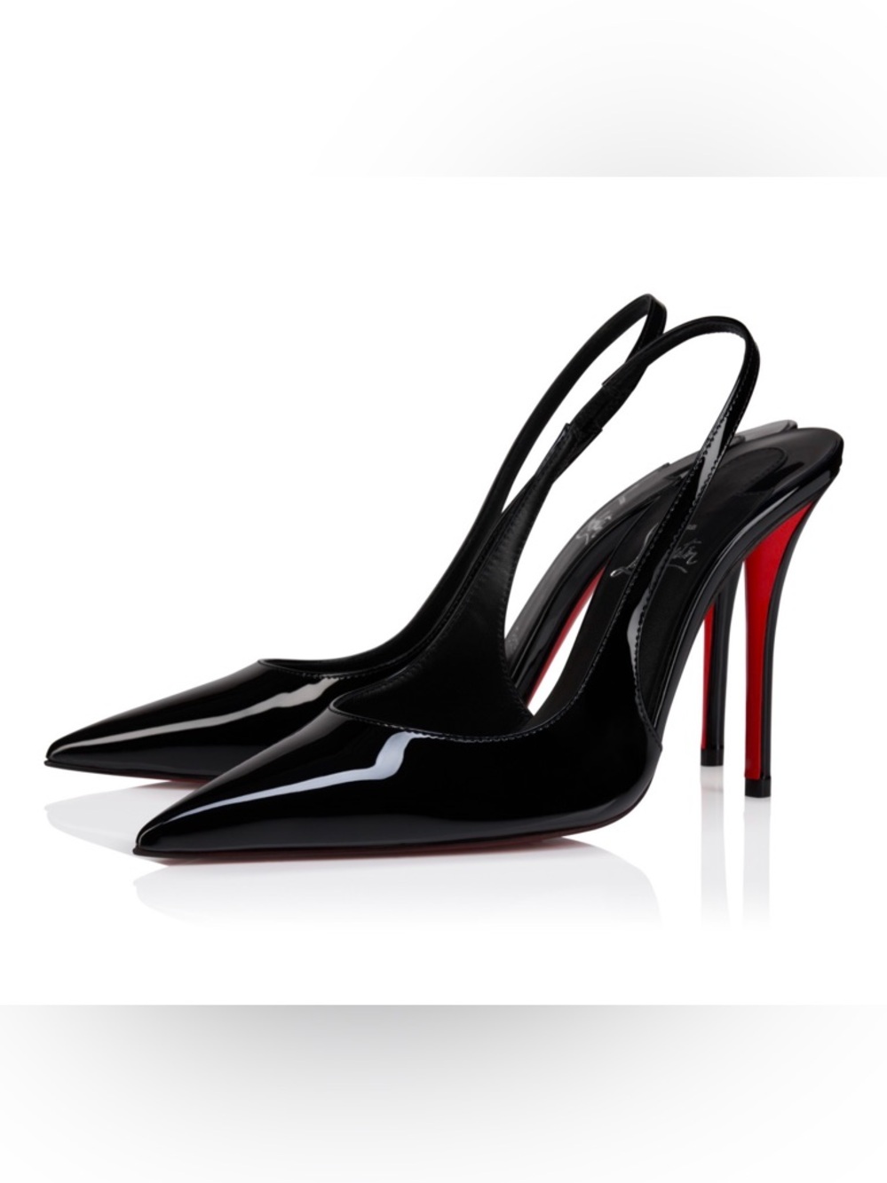 Christian Louboutin
100mm Miss Z Patent Leather Slingback Pumps